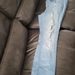 Torrid Light Blue Distressed Skinny Jeans
